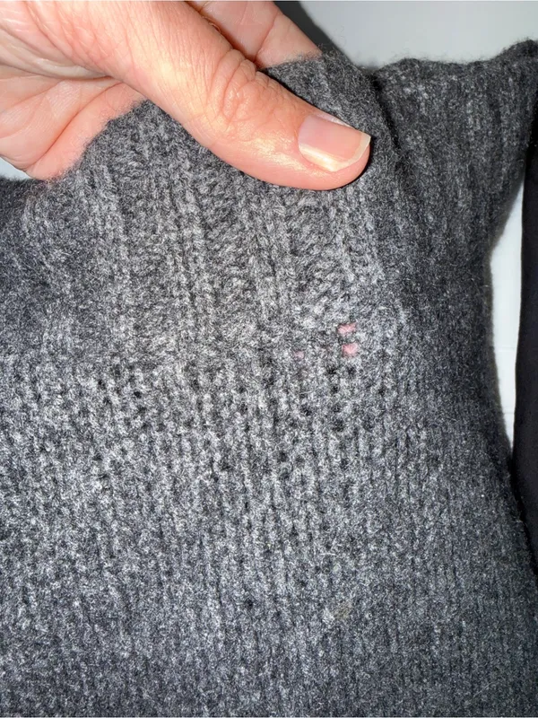 Free People 100% Cashmere Ribbed Knit Sweater Gray Small - Image 7