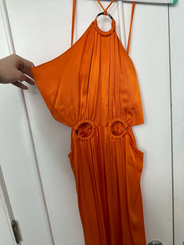 Visitant Maxi Dress in Papaya - Image 4