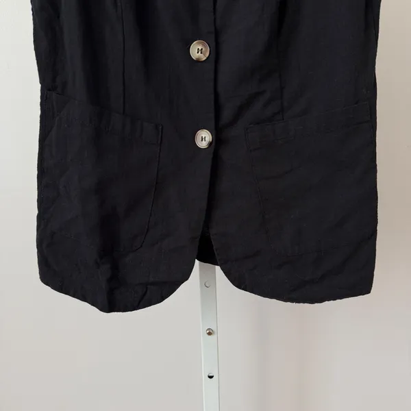 Petal and Pup sz 4 Black Cotton Button Front Vest‎ Top Pocketed NWOT Preppy - Image 3
