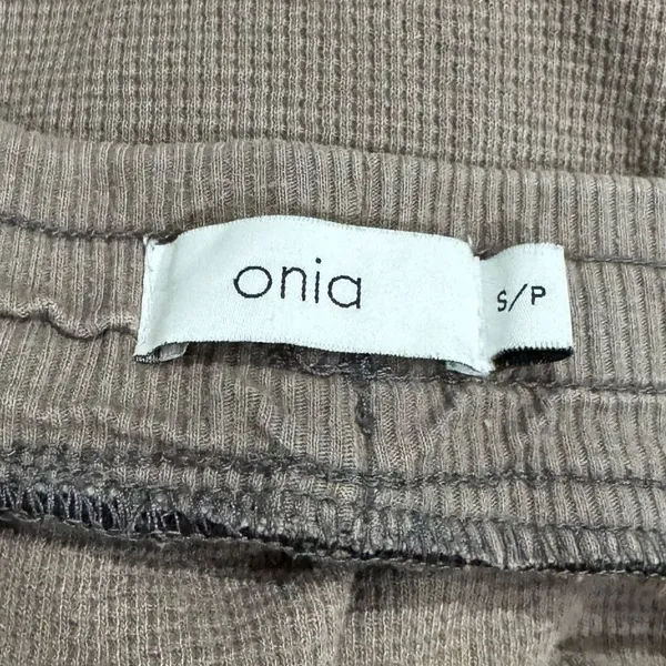 Onia Waffle Knit Jogger Tan Pants Women’s Small - Image 2