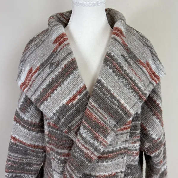 Prana Arria Wool‎ Blend Marble Chunky Knit Collared Jacket Size Small - Image 3