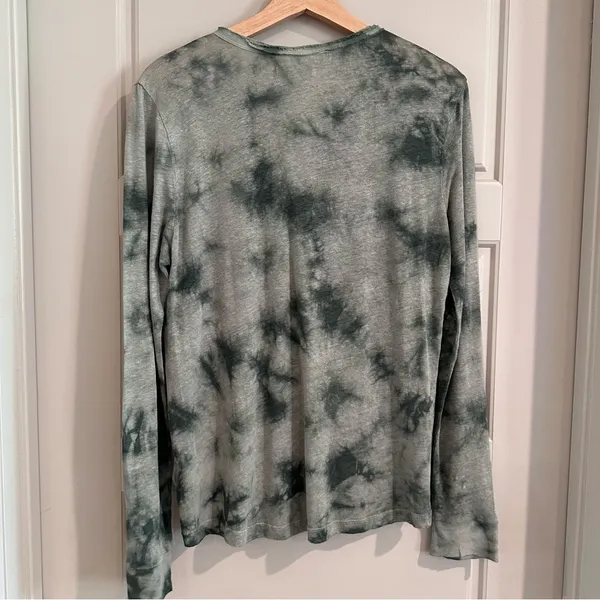 Young Fabulous Broke Green Linen Tie Dye Top‎ Size Small - Image 2