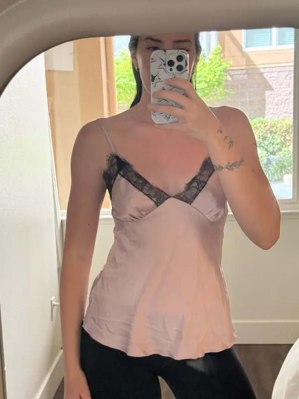 Baby Pink Vintage Slip Top - Image 2