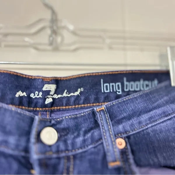 7 For All Mankind Long Bootcut Jeans Women’s 29 Blue 34.5” Inseam - Image 4