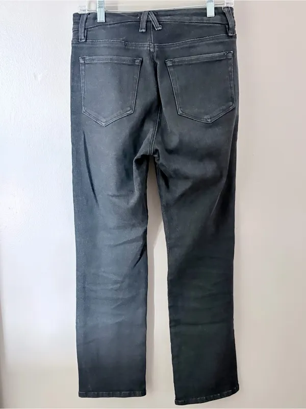 Good American Good Straight Black Jeans Size 6/28 - Image 5