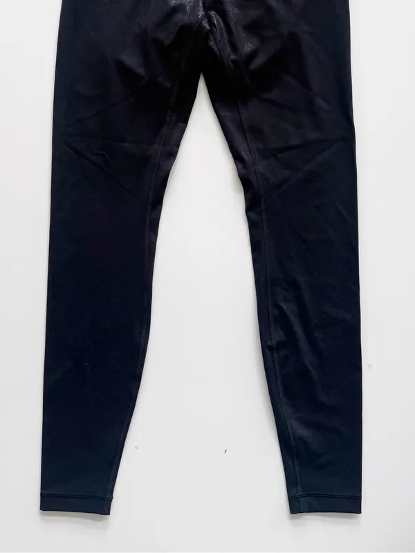 lululemon Wunder Under High-Rise Leggings - Matte Black Foil Size 6 - Image 5