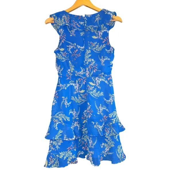 Lulus Floral Ruffle Mini Dress Women's Small Tiered Fairy Garden Wedding Event‎ - Image 4