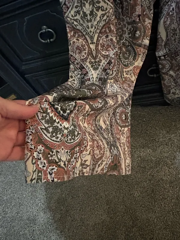 Paisley print size 2X wide leg boho pants Multiple - Image 3
