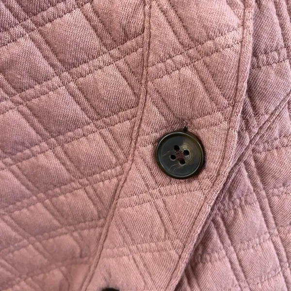 Madewell |‎ (Re) Sourced Quilted Crop Cardigan Sweatshirt In Pink Size XS - Image 6