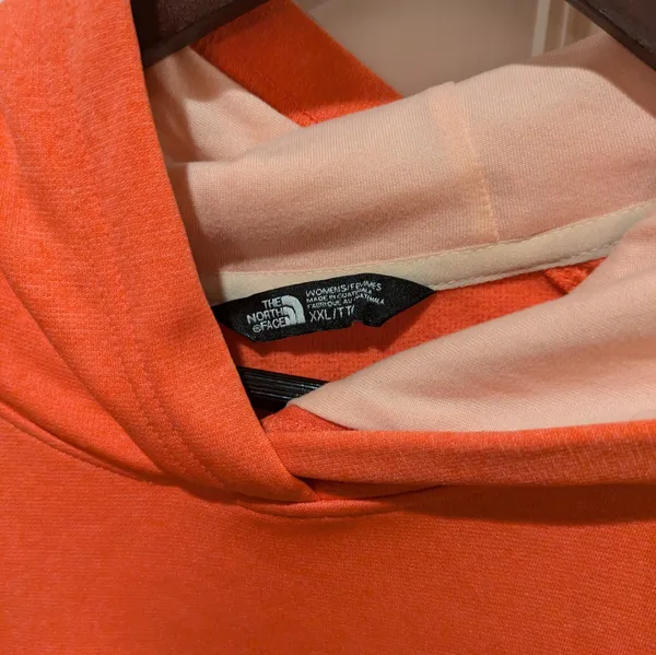 North Face Hoodie Pink Salmon Women’s size XXL - Image 8