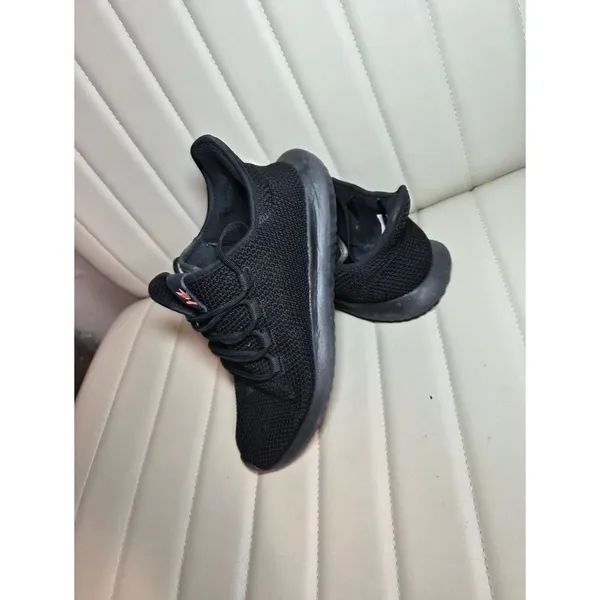 adidas Black Knit Low-Top Sneakers with Pink Trefoil - Image 8