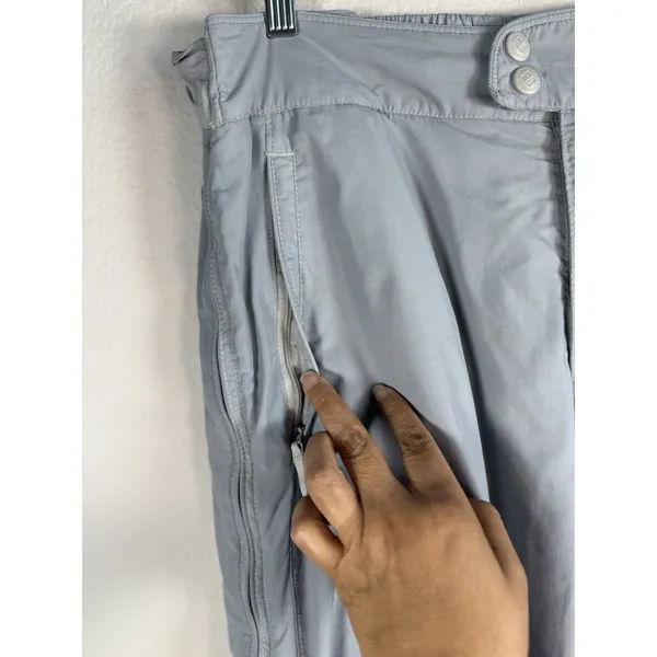 Columbia Vintage 90's Womens Full Side Zip Ski Snow Pants Gray Size XL F2 SL8087 - Image 4