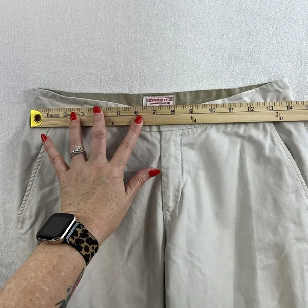 Vtg 90s Abercrombie & Fitch Sz 2 Pants Gorpecore Outdoor Hiking Camping Khaki - Image 10