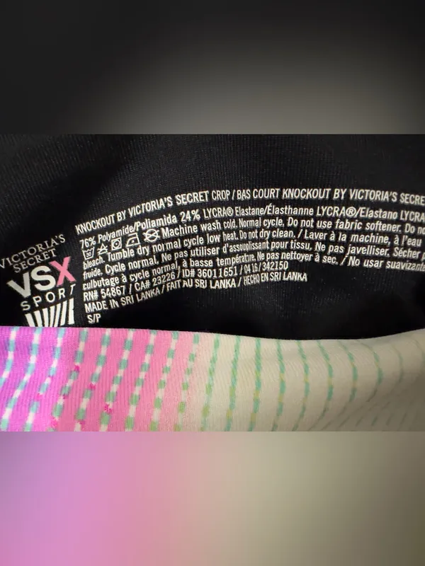 Victoria's Secret Set | NWOT Hot Pink Sports Bra & Geometric Crop Leggings (S) - Image 11
