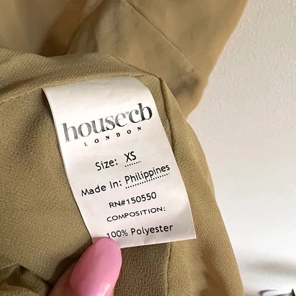 House of CB Pixie Olive Ruffle Maxi Dress Size XS - Image 11