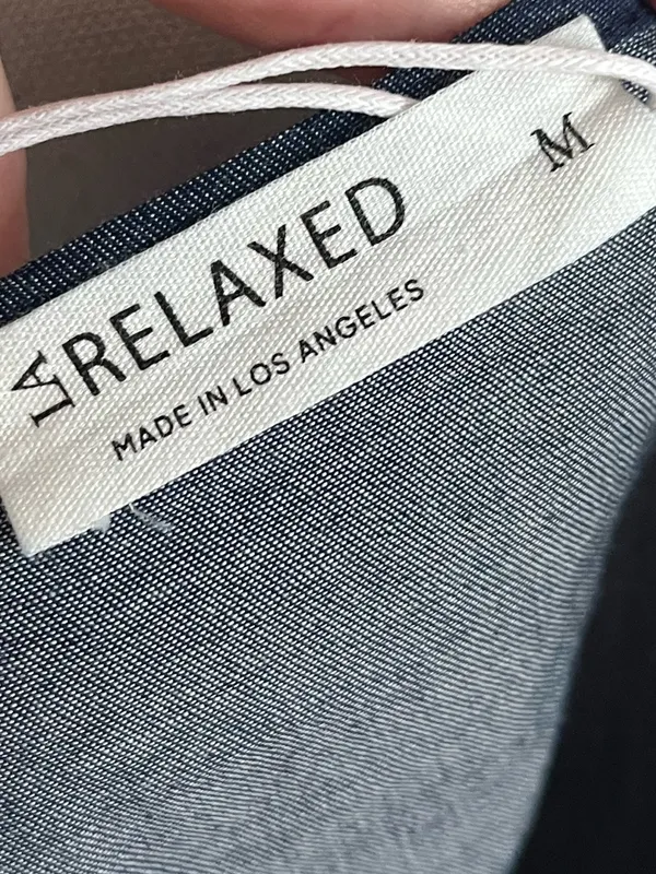 La Relaxed • Dark Denim Lace Trim Tank Top - Image 6