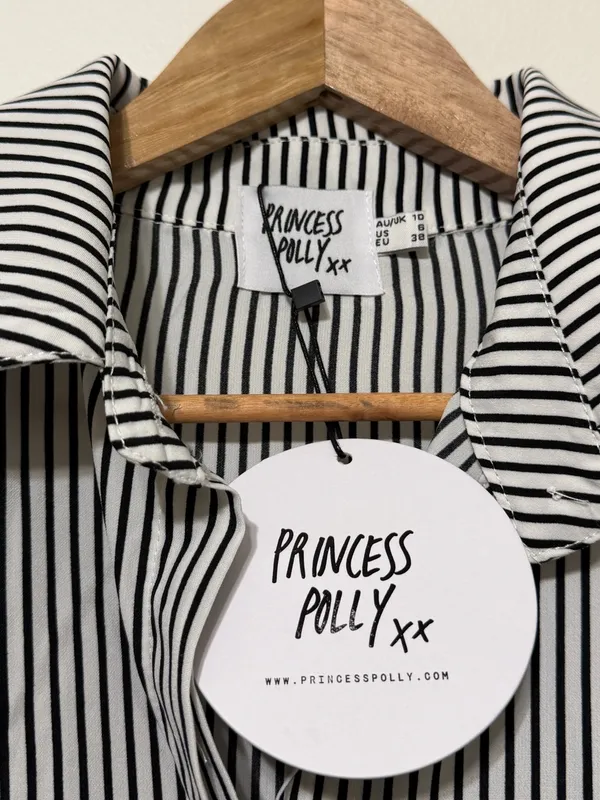 NWT Princess Polly Patron Romper Size 6 Stripe Black White NEW - Image 4