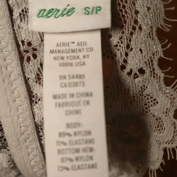 Aerie‎ Eyelash Lace Bralette Womens Size S Gray Racerback Padded T Back Comfort - Image 3