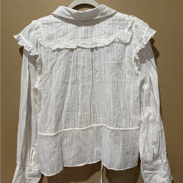 Free People Women’s White‎ Cotton Blouse - Image 4