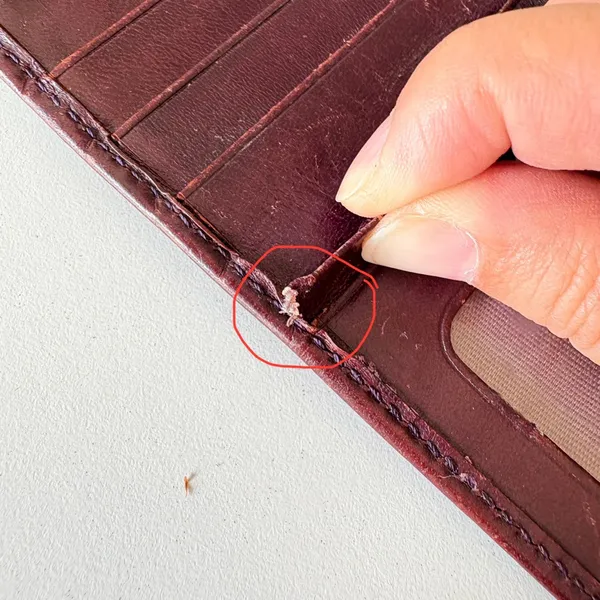 HOBO Burgundy Red Leather Thin Wallet Coins Purse ID Card Holder 5”x3.5” - Image 5