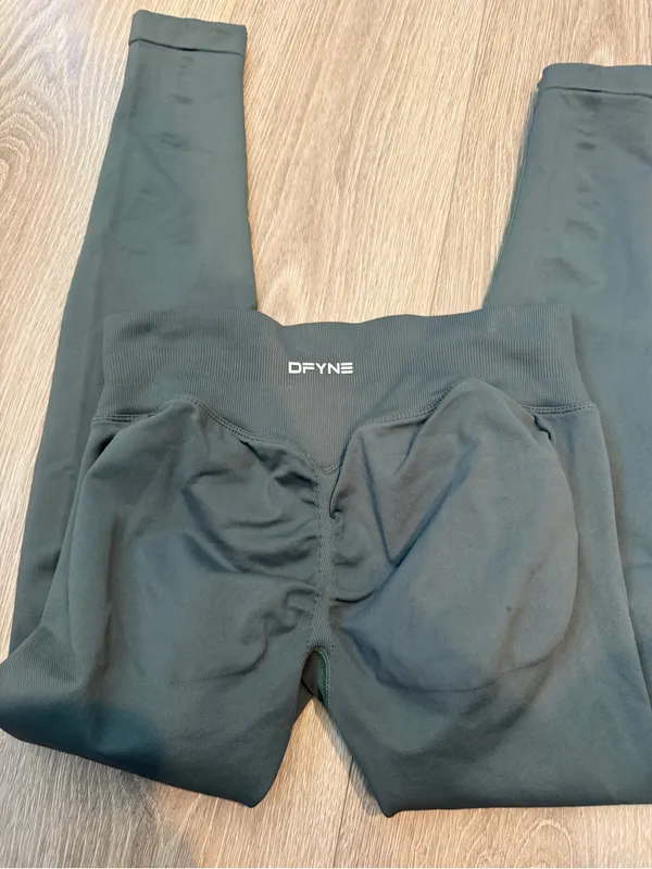 DFYNE Dynamic Leggings Steel Green Size Small Gray - Image 4