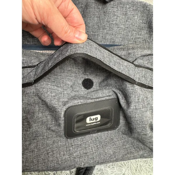 Lug Boxer Overnight Athletic Gym Bag Heather Grey Quilted Travel Shoe compartmen - Image 11