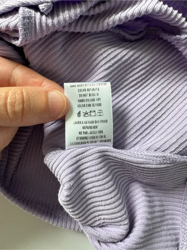 Altar'd State Lavender Ribbed Short-Sleeve Crop Top Size Small NWOT - Image 7