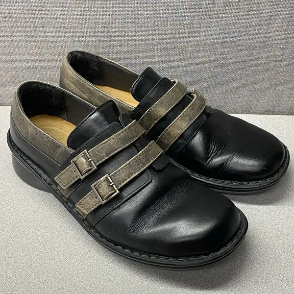 Naot‎ Celesta Loafer Womens Shoe 7 7.5 EU 38 Black Leather Cork Insole Comfort - Image 3