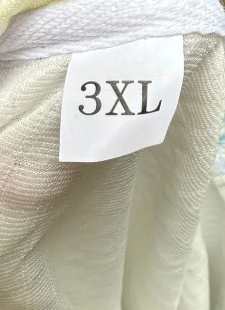 Pastel Patchwork Crewneck – Size 3X White - Image 3