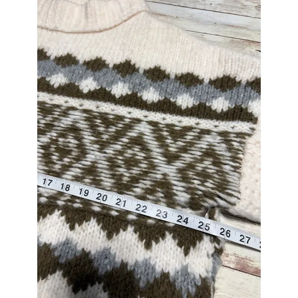 Free People Alpine Crop Mock Neck Wool Alpaca Blend Sweater Size Large Soft - Image 6