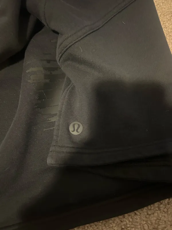 Lululemon Black Cropped Hoodie with Subtle maple leaf Center Logo - Image 8