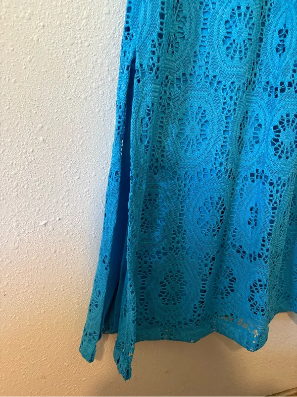 Lilly Pulitzer Blue Lace Maxi Dress - Image 4