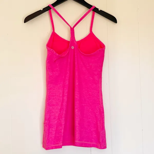 LULULEMON Power Y Racerback Tank Top Bright Hot Pink 6 - Image 3