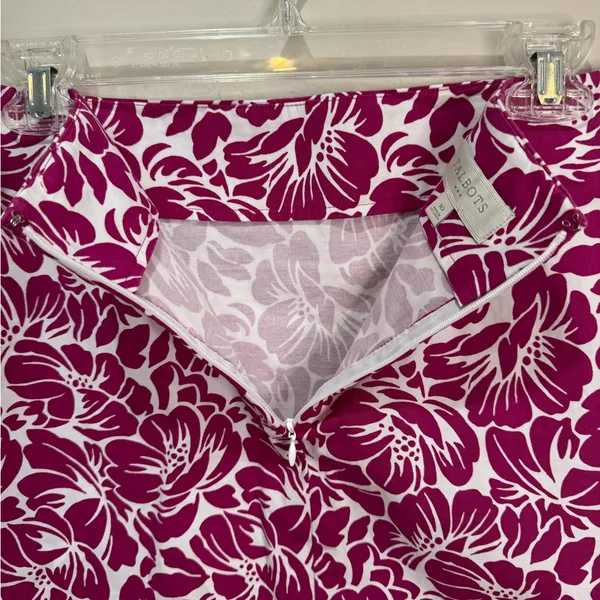 Talbots Floral Mini Skirt with Scalloped Hem in Magenta/Women’s 10‎ - Image 5