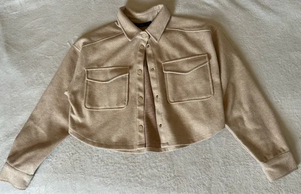 ANWND Tan Collared Button Up Jacket - Image 2