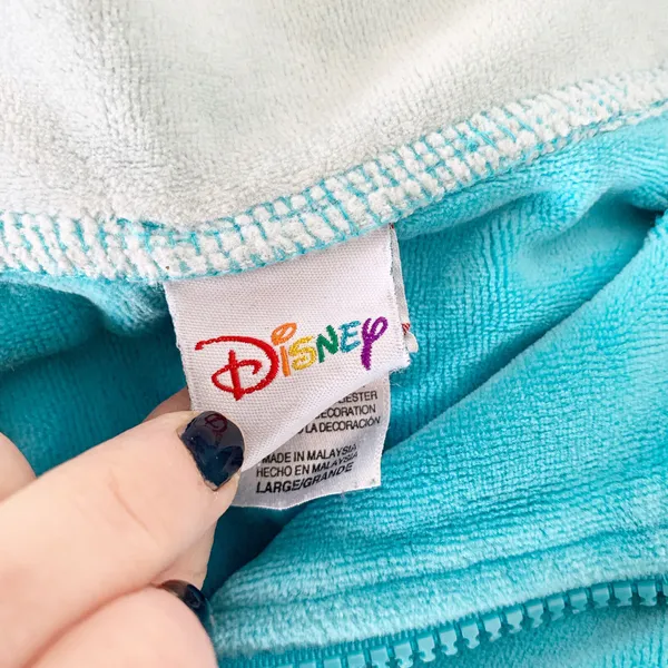 DISNEY Vintage Winnie‎ Pooh Christmas Maxi Nightgown Pullover Robe Blue Womens L - Image 8