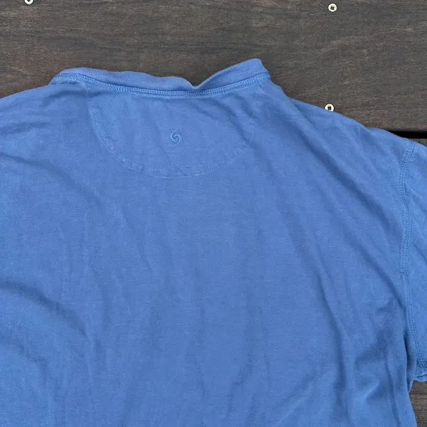 Plain Blue Saltaire T-shirt w/ Small Logo Embroidery on the Back - Image 5