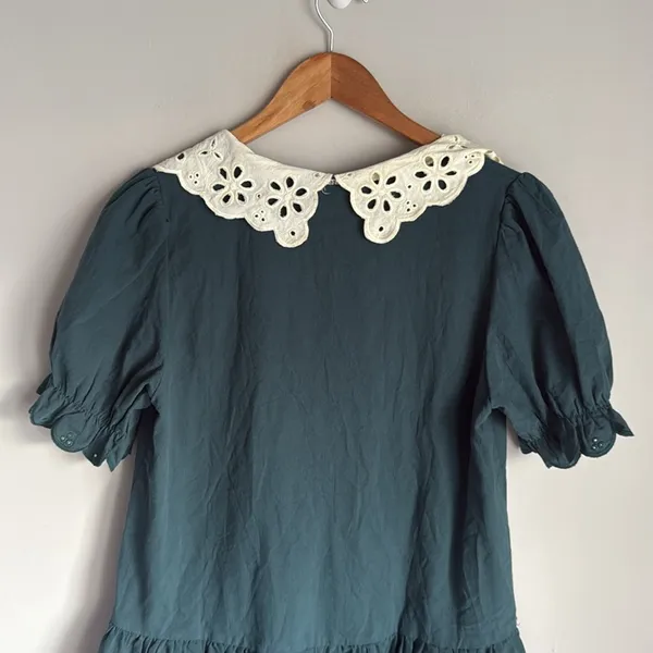 Tuckernuck Pomander Place peacock green knit dress XS - Image 7