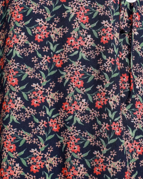 Lulus Audacious Audrey Navy Blue Floral Print Wrap Dress - Image 11