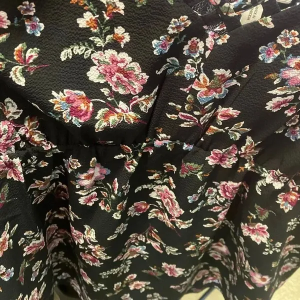 Maurice’s V-Neck Peplum Floral Polyester Spandex Blouse XL NEW #487 - Image 8