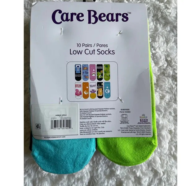 Care Bears Low Cut Socks 10 Pairs Womens Shoe Size 4-10 NEW Colorful Fun - Image 2