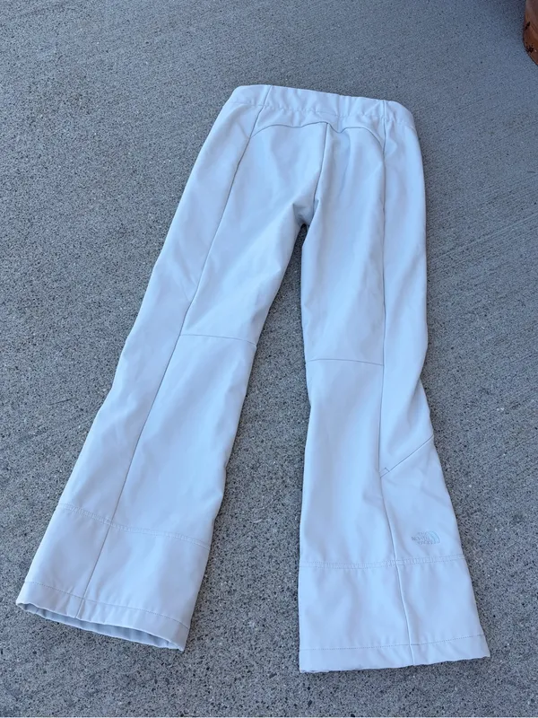 The North Face T150 T550 White Ski Pants Women’s M Soft Shell Fleece Lined Flare - Image 6