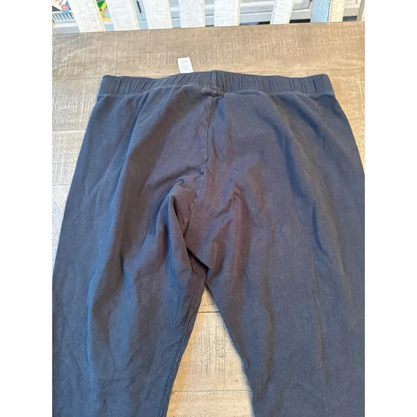 Nike Women's Black Silver Swoosh Logo Cotton Leggings Size Large - Image 8