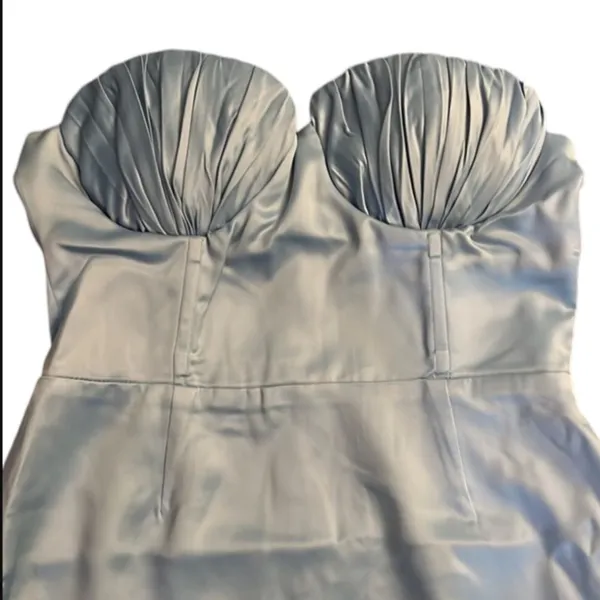 naked wardrobe Clam Shell Sweetheart Sleeveless Dress - Icy Blue Size M - Image 3