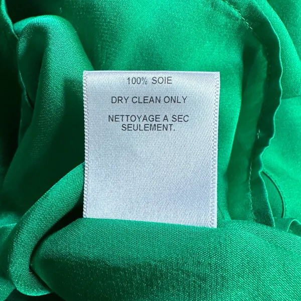 Graham & Spencer Green 100% Silk Dress Size P - Image 7