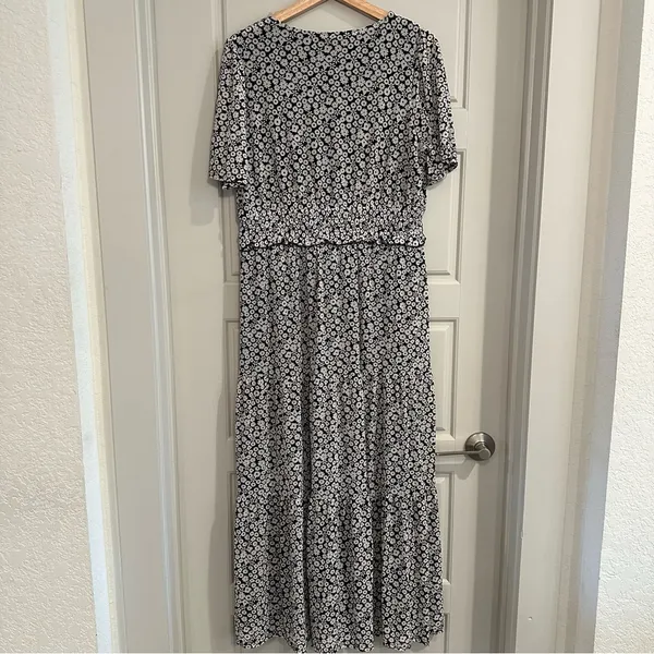 Ember‎ Floral Black and White Maxi Dress XL - Image 3