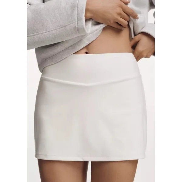 Anthropologie Daily Practice Mini Skort Sz L White Golf Tennis Pickle Ball NEW - Image 3