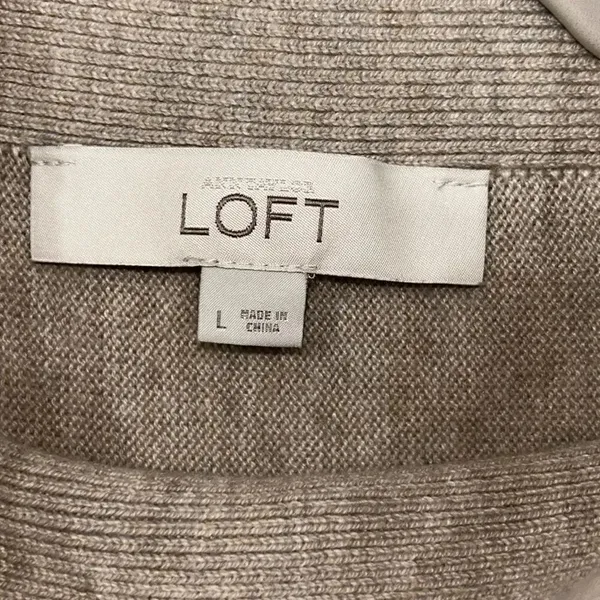 Loft Cowl Neck Beige Sweater(Size Large) - Image 4
