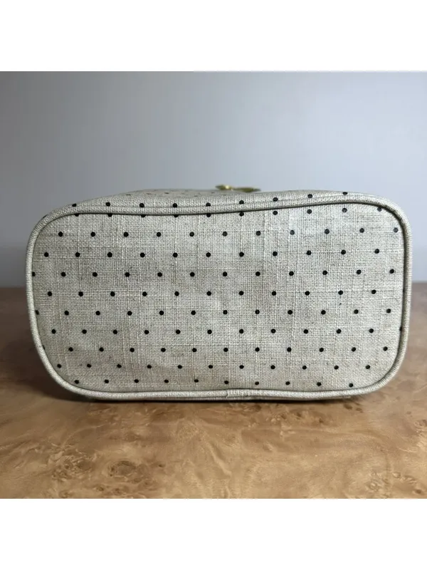 Kate Spade New York "Out To Lunch" Insulated Lunch Box Beige Black Polka Dot - Image 5