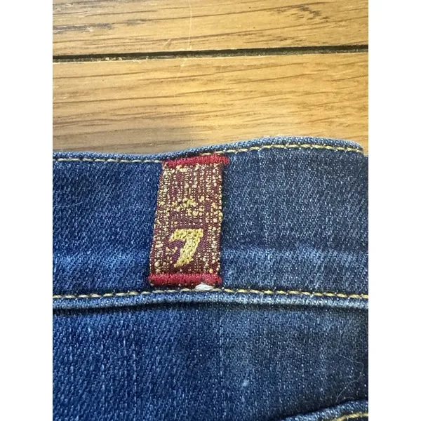 7 For All Mankind‎ Jeans Women’s 29 Blue The Skinny Crop Roll Stretch Preppy - Image 15